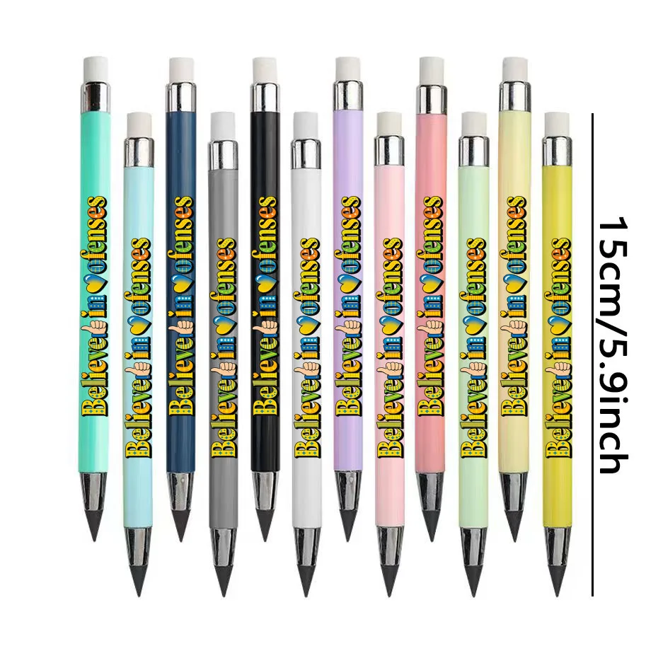 12 قطعة تؤمن بأنماط الكتابة الملهمة الخاصة بهم، والأقلام الرصاص الأبدية ليس من السهل كسرها، وأقلام الرصاص للطلاب #4