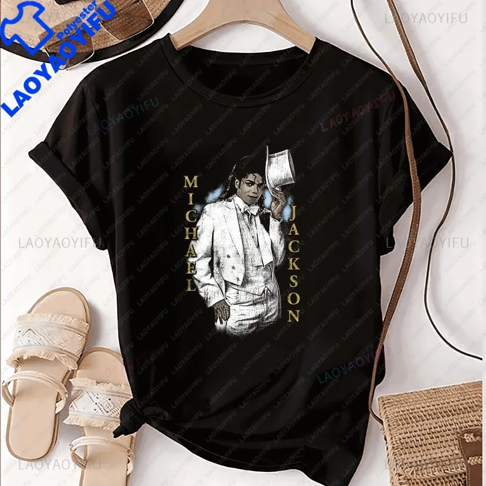 Michael Jackson bedrucktes T-Shirt – trendiges Unisex-Kurzarmshirt, geeignet für Männer und Frauen – T-Shirt in großer Größe – Detail 6
