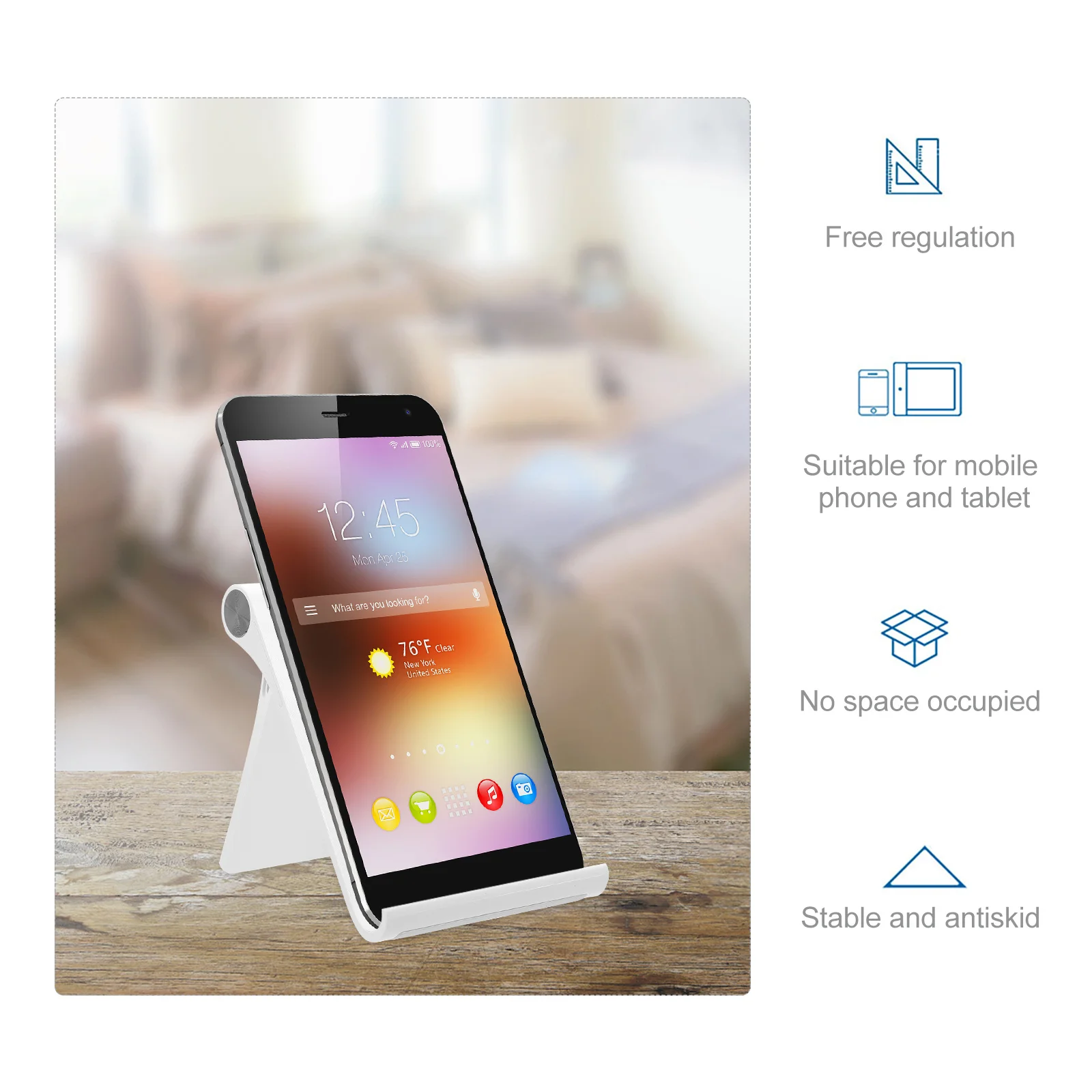 

Anti-Slip Foldable Tablet Phone Holder Adjustable Desktop For Office Kitchen Nightstand Use Tablet Desk Stand Cell Phone Stand