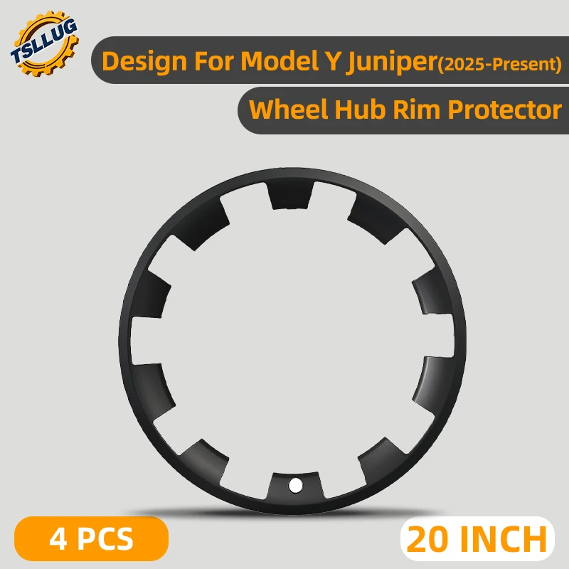 

4PCS 20 Inch Wheel Protective Rim for Tesla Model Y Juniper 2025-2026 Automobile All-inclusive Edge Protective Cover Accessories