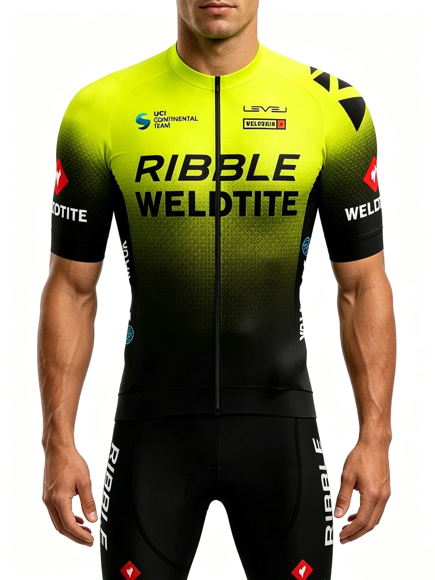 Ribble Weldtite Radtrikot-Set für Herren, Fahrradbekleidung, MTB-Fahrradbekleidung, Uniform, Maillot Ropa Ciclismo, Radfahren, Fahrradanzug – Detail 4
