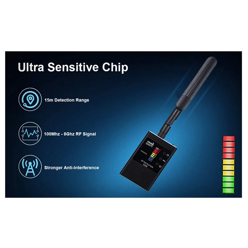 Anti   RF Signal Wireless Camera Lens Bug GPS Tracker Magnetic GSM Device Scan Finder-Y41A