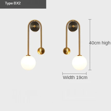 Moderne wandlamp glazen bol LED goud woondecoratie voor woonkamer slaapkamer nachtkastje interieur binnenverlichting wandlamp armatuur verlichting