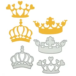 3Pcs Set King's Crown Cutting Die Cutter For Scrapbooking Diy Greeting Card Clipart Work Photo Album Making Decorating Stencil