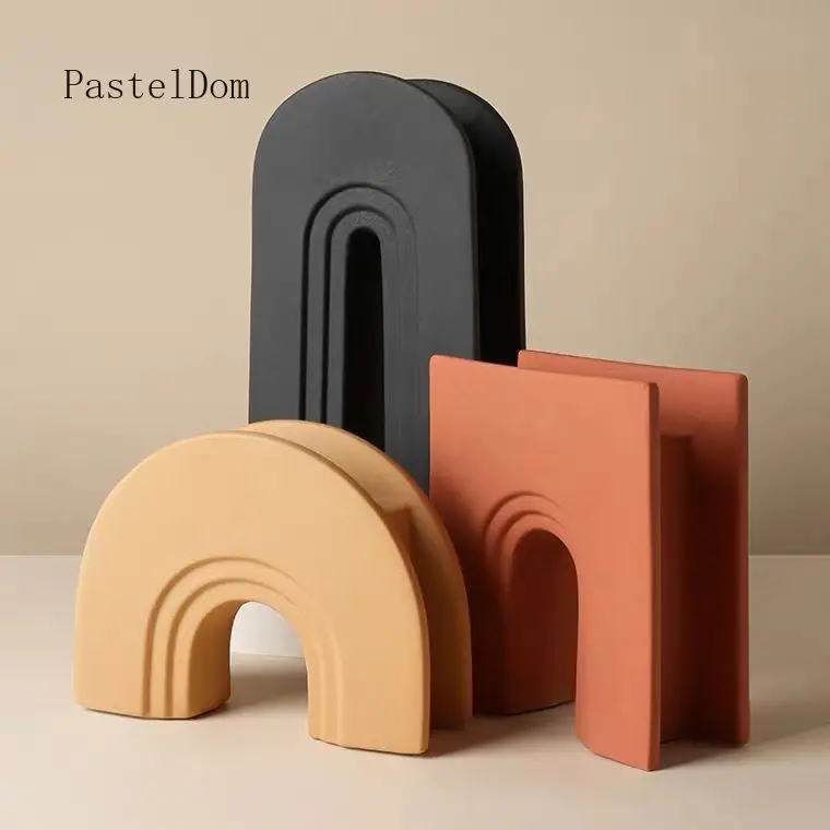 Morandi‑Color Premium Ceramic Vase Creative Ornament for Dried Flower Arrangement, Home Decor for TV Cabinet Dining Table