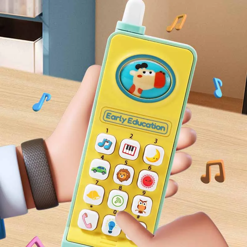 Jouets de téléphone portable de puzzle d'éducation précoce pour des enfants, jouets de téléphone portable de simulation, machine d'apprentissage de musique et de lumières, nouveau