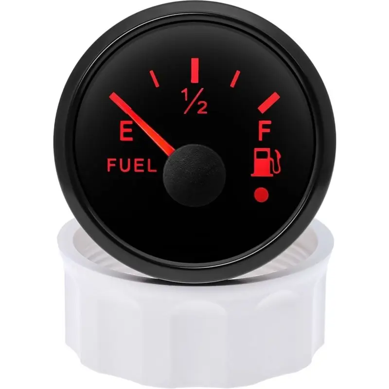NEW HOT In Stock-52Mm Fuel Level Gauge 0-190Ohm Red Backlight +100Mm Sensors