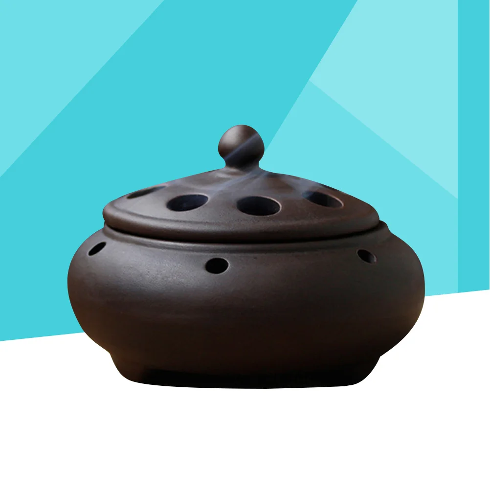 

Unique Incense Burner Holder 9.5x7cm Pattern Catch Ash Tray for Stick Cone Coil Incense Study Bedroom Decor
