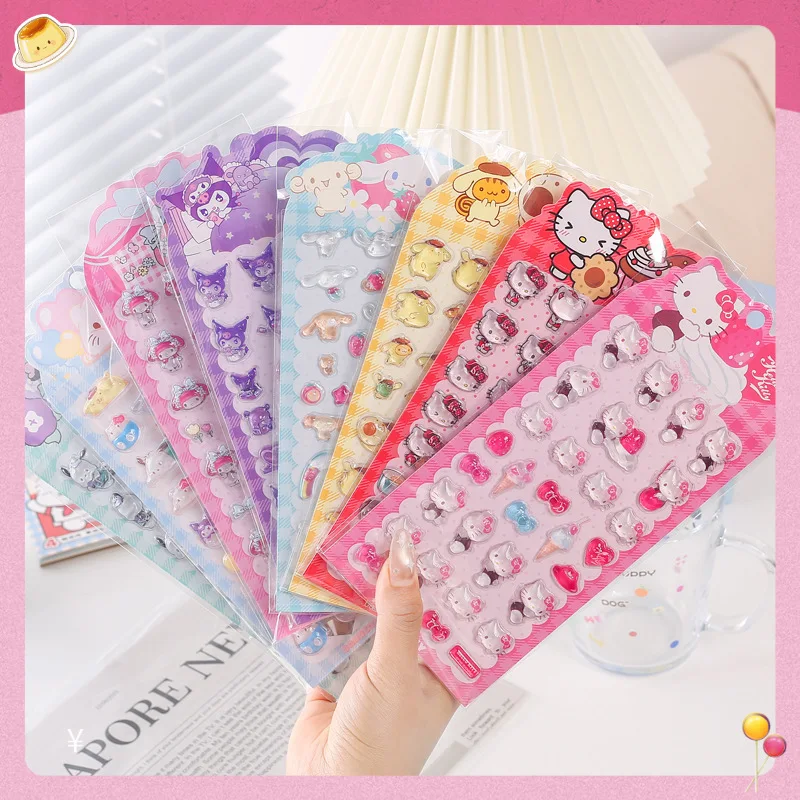 

Новые 3D-наклейки Куроми и Китти 2026 года: объемные, милые стикеры для детей, для декора чехлов для телефонов, подарки, хит продаж