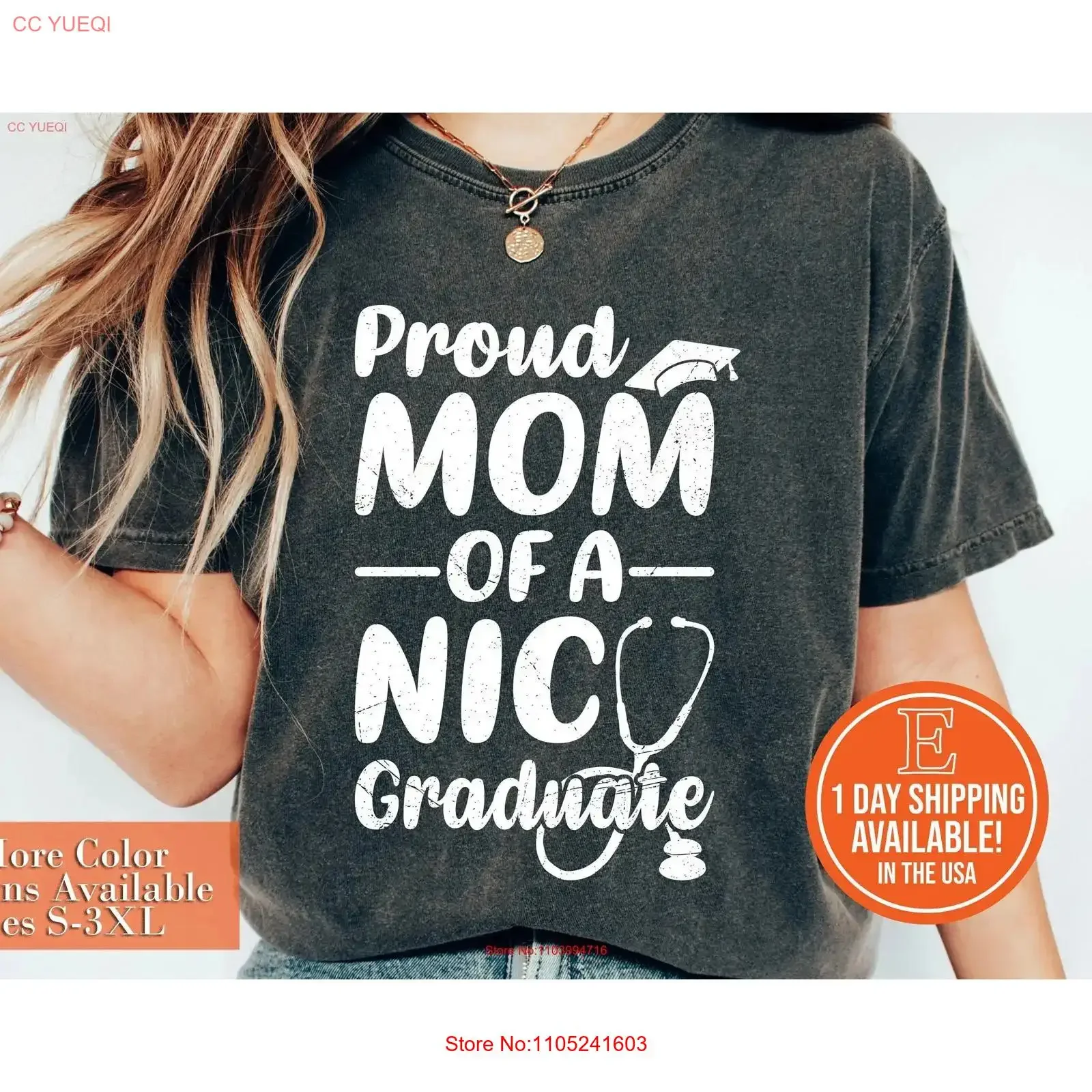 Camiseta familiar de graduación de la UCI para hermanos, hermano y hermana, fiesta de graduación de prematuros, ropa de diseñador vintage lavada, informal