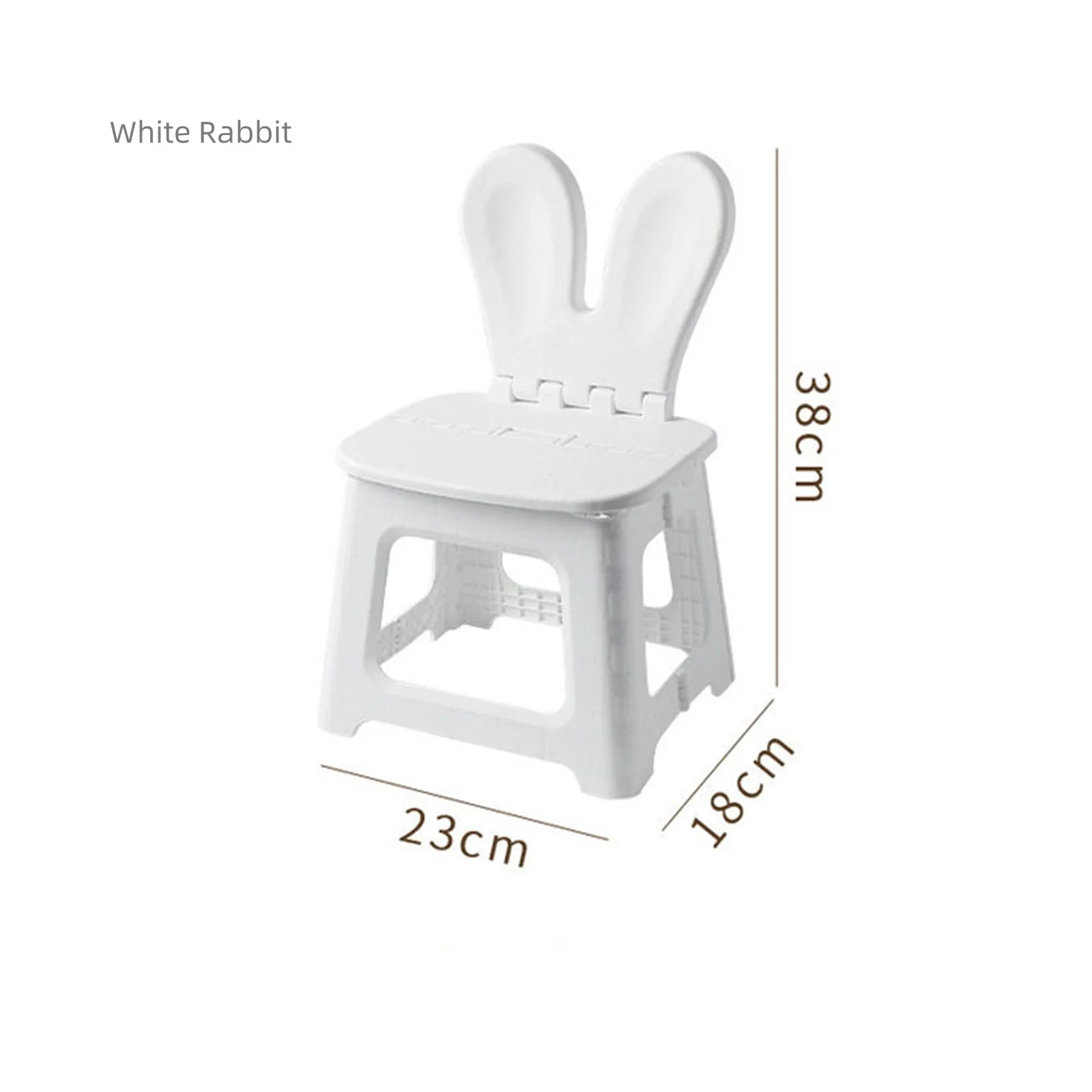 Bunny folding chair back chair thickened portable home chair outdoor creative stool cartoon back chair plastic folding image 6