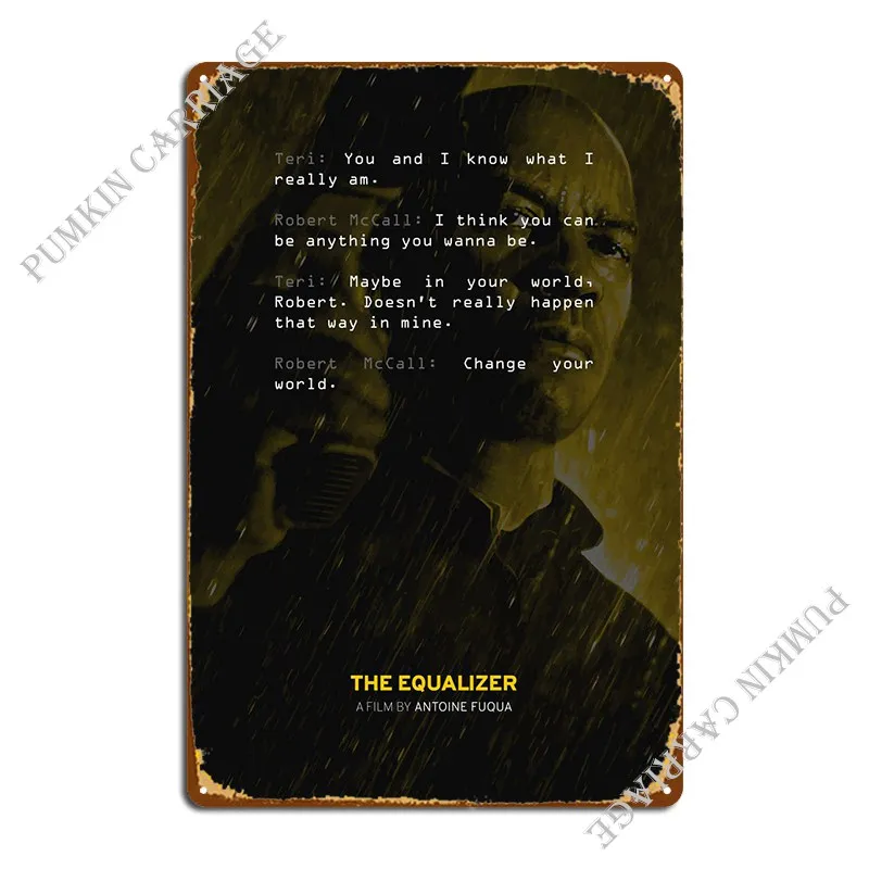 The Equalizer Metal Sign Funny Retro Character Design Plaques Tin Sign Poster