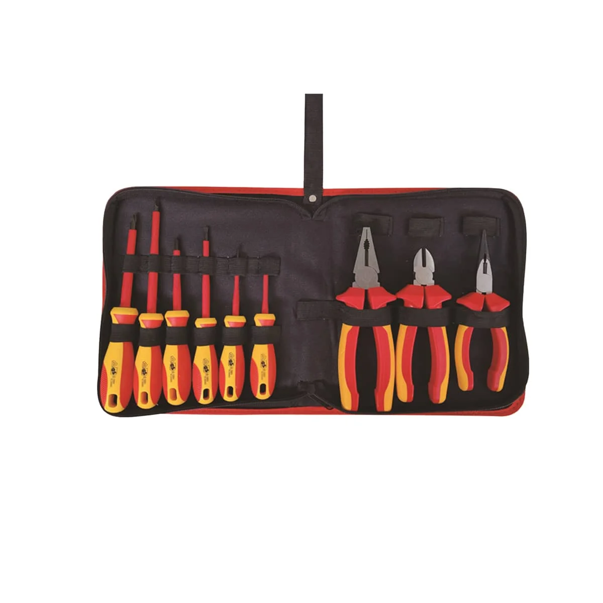SFREYA S670A-9 9PCS Cloth Bag Insulated Tool Set, Includes Screwdrivers,  Pliers for Electrical repair