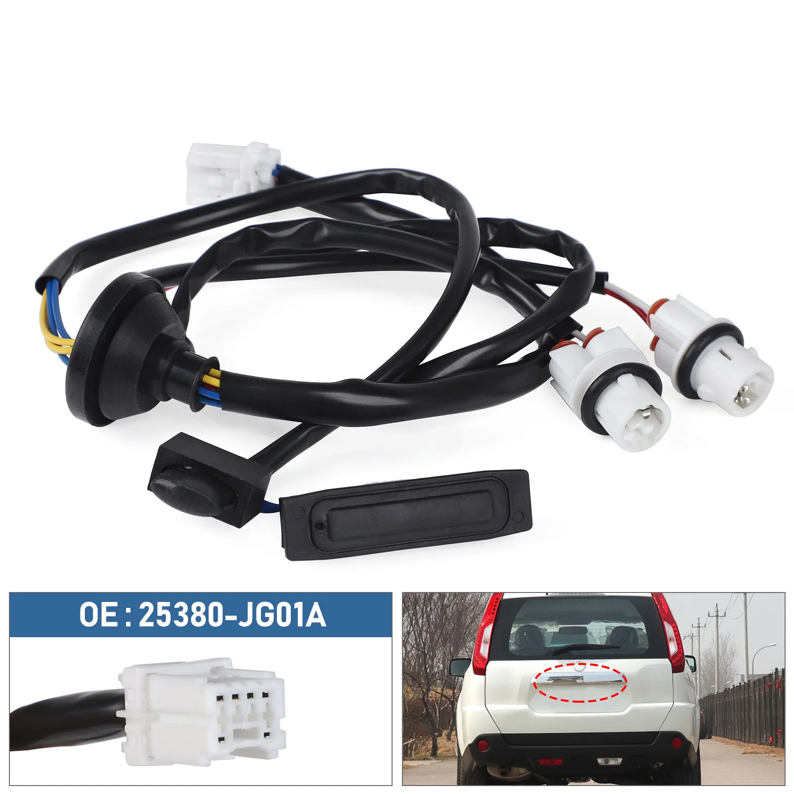 لنيسان X-trail T31 2008-2014 OEM25380-JG01A CNSPEED غطاء صندوق السيارة الباب الخلفي التحكم فتح زر التمهيد خارج متوافق #1