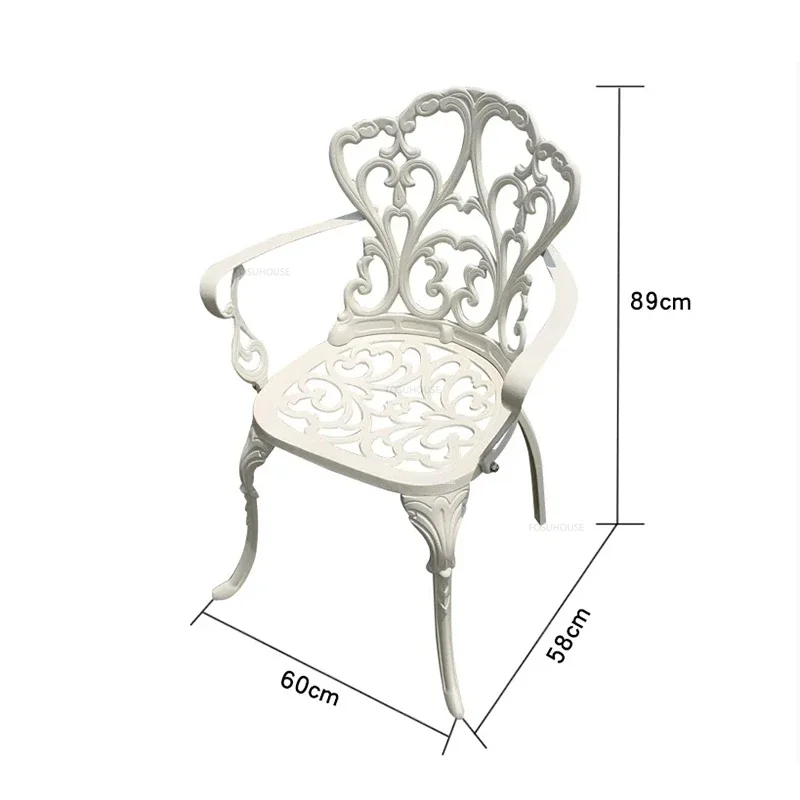 Creative Garden Furniture Sets Modern Patio Furniture Cast Aluminum Outdoor Table and Chair Open-air Balcony Leisure Table Chair