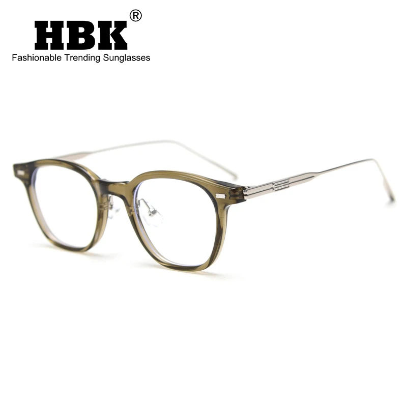 HBK Retro Fashion Square Men's Glasses Frames TR90 Frame Optical Frames Women Brand Design Eyeglasses Oculos De Grau