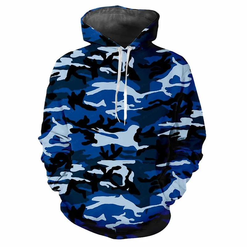 Jungle Camouflage 3d Printed Hoodie Men Spring Autumn Street Sweatshirt Loose Casual Outdoor Sports Top Long Sleeve Hoodies