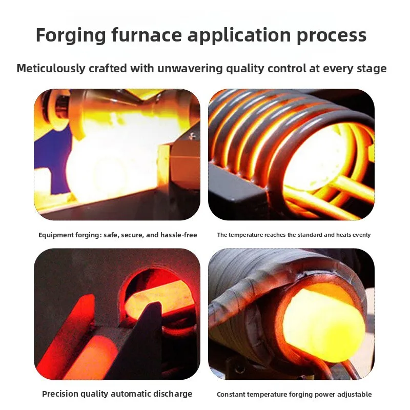 Medium Frequency Iron Copper Rod Material Red Punching Bending Heating Induction Efficient Heat Furnace