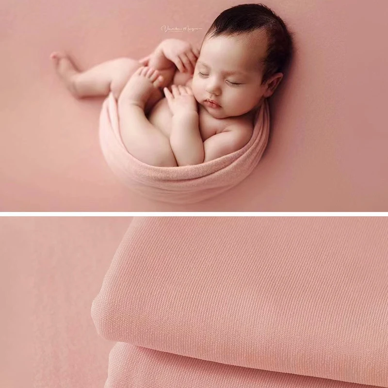 Newborn Photography Props Wraps Background Blanket Swaddling Stretchable Soft Fabrics for Studio Baby Posing Aid Props Accessory