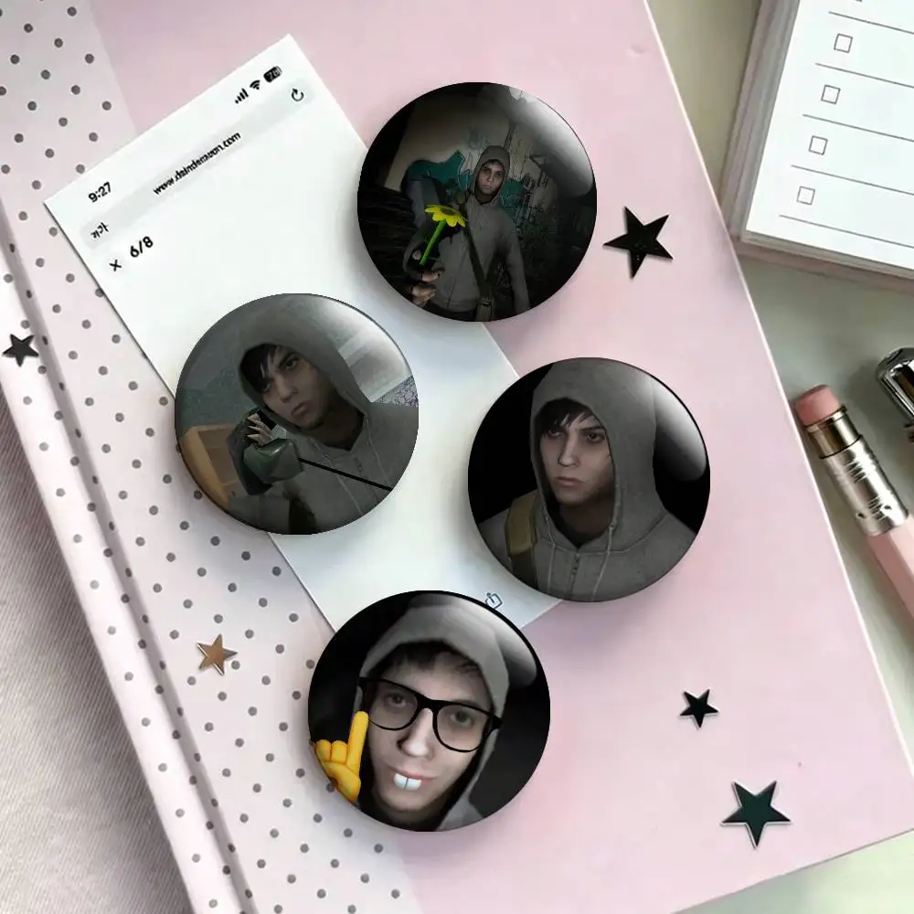 

S-Simon H-Henriksson Cry Of F-Fear Badges 25 32 44 58 75 mm Round Fans Collect Friends Gifts Brooch Souvenir
