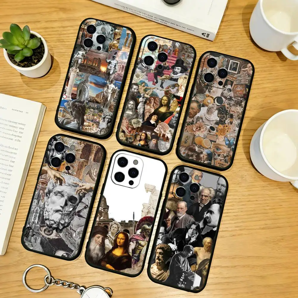 

Renaissance theme Phone Case For iPhone 17, 16,15,14,13,12,11 Plus,Pro Max, Others Soft Black Cover
