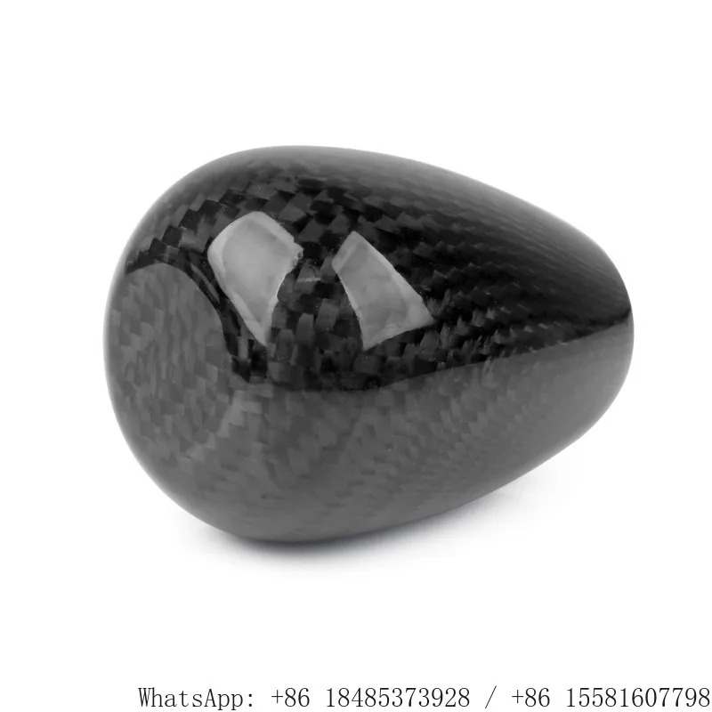Real Carbon Fiber Shift Knob Car Manual Gear Shifter Head Ball Oval Shape Gear Stick Replacement Modification Parts