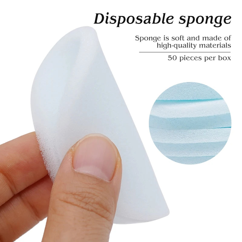 

50pcs Disposable Cleaning Sponge Pad Teeth Cleaning Tool Oral Care Material for Teeth Tool