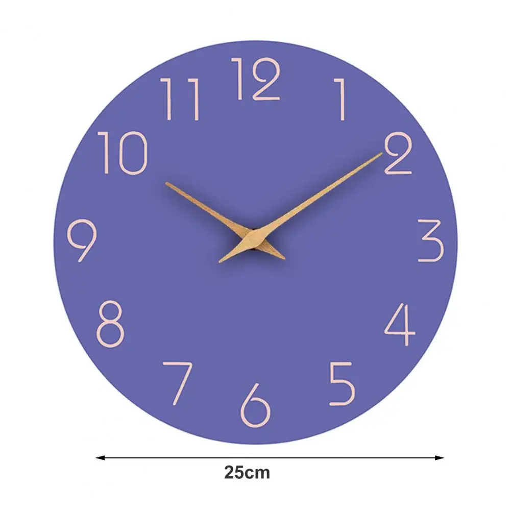 Modern Wooden Wall Clock Silent Wall Clock Silent Non-ticking Wooden Wall Clock Battery Operated Decorative Hanging for Home