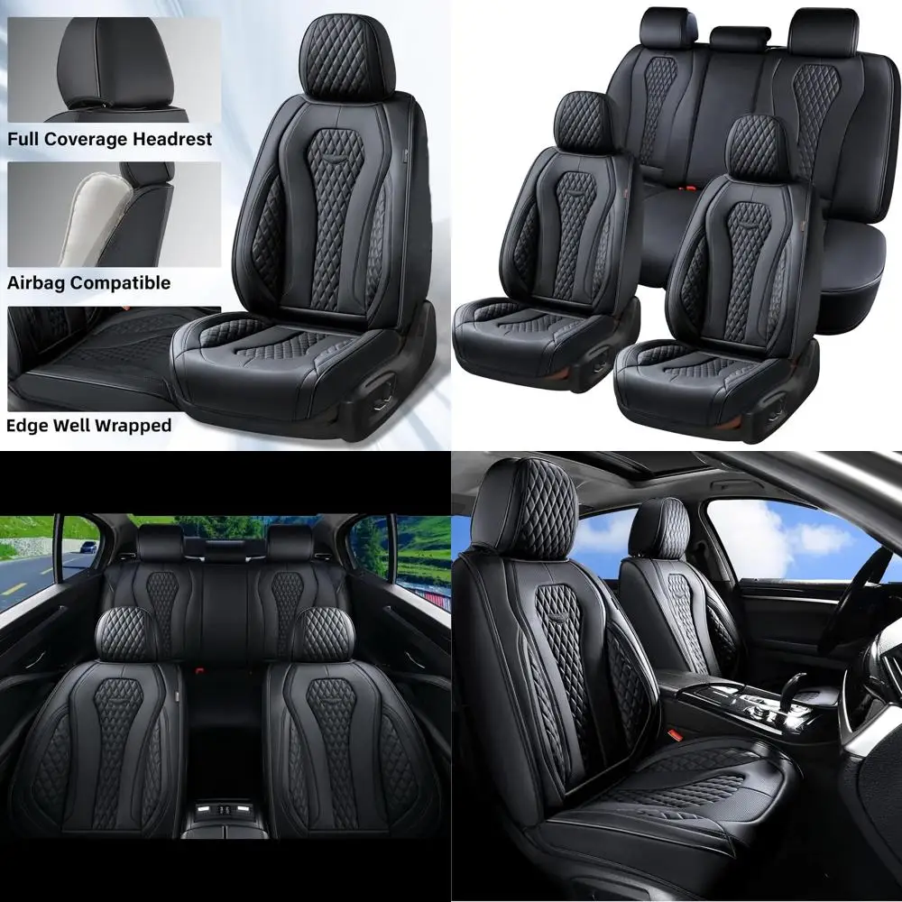 

Чехлы на сиденья, Полный комплект чехлов на автомобильные сиденья, Черные чехлы на автомобильные сиденья, Чехлы на передние сиденья, Заднее сиденье, Водонепроницаемое автокресло Cu