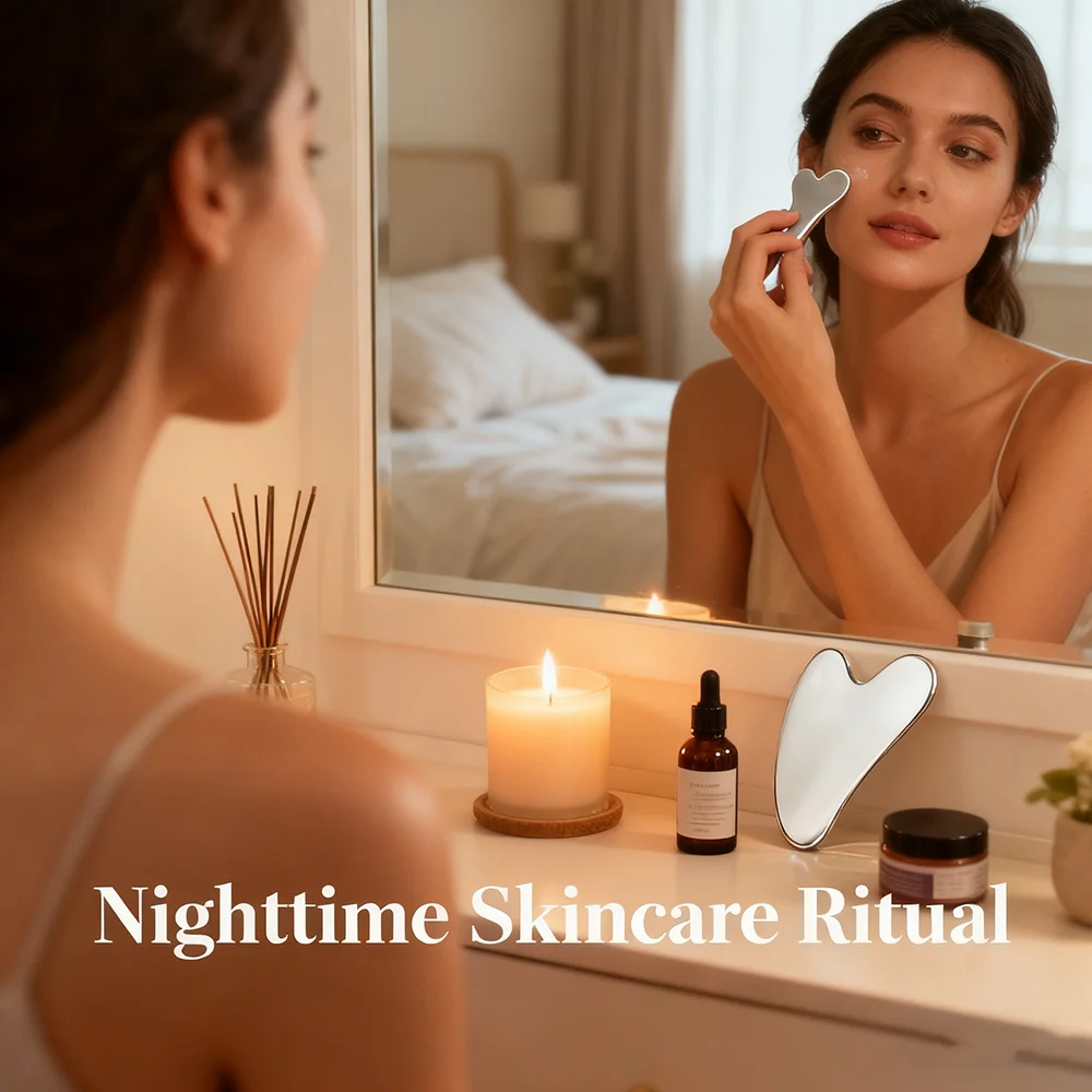 1PC ステンレス鋼かっさスクレーパー皮膚美容ケアフェイスマッサージ全身首かっさデトックススパマッサージツールストレスリラックス