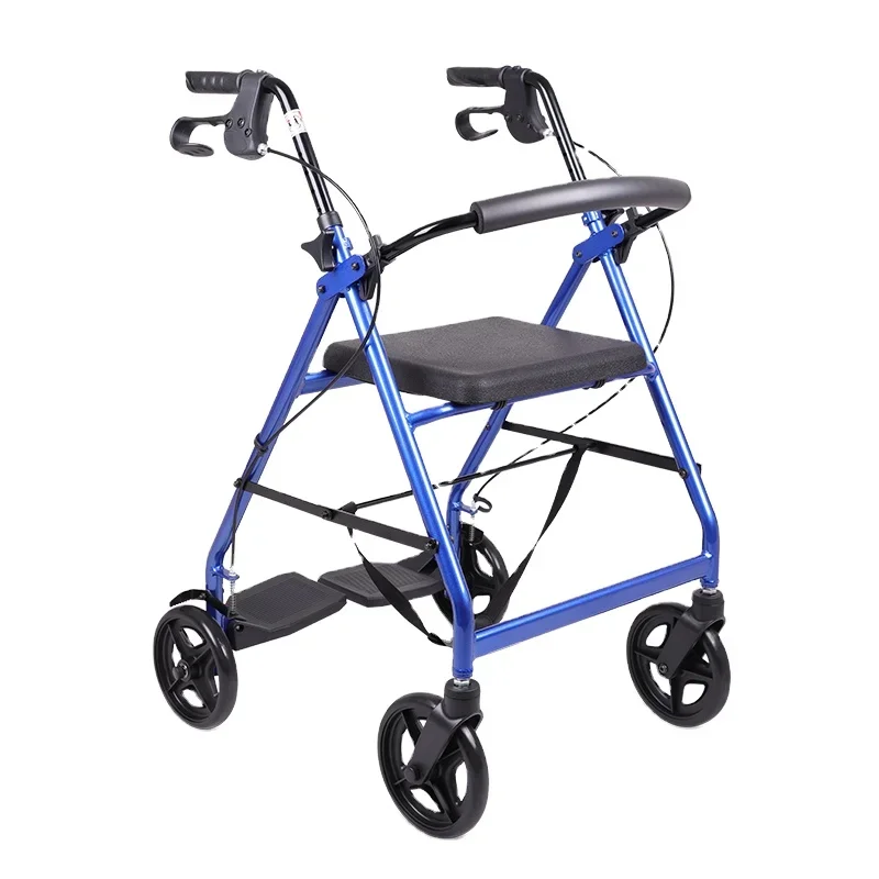 BQ4001A Aluminum Frame Assisted walking Adult Disability Walker With Seat  Labor saving Rollator with Basket