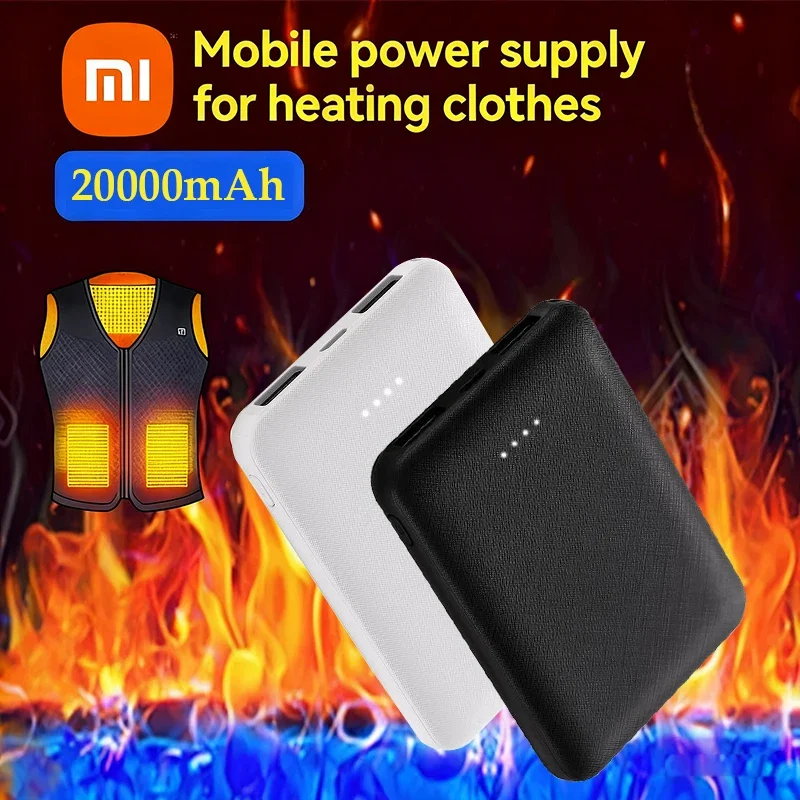 Mini Power Bank ultra mince, batterie externe à charge rapide, 20000mAh, chauffage, manteau imbibé, veste en émail, écharpe, chaussettes, isot2025