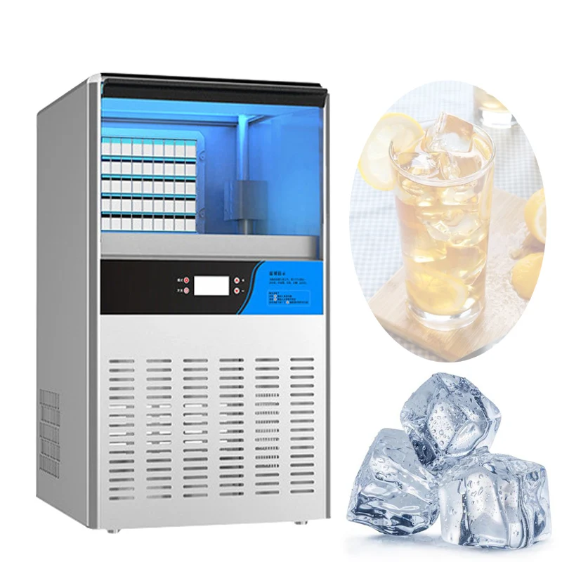 

Commercial Ice Maker Multi-Functional Milk Tea Shop Large Capacity Automatic Square Ice Cube Making Machine