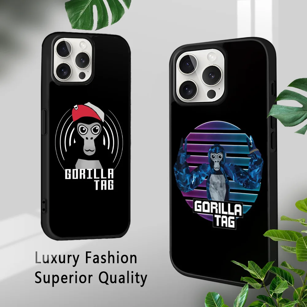 Funda rígida para teléfono móvil iPhone, carcasa con diseño de Game g-gorilla Tags para iPhone 16, 15, 14, 13, 12, 11 Pro, Xs Max, Mini Plus