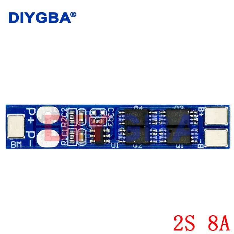 2S 5A/8A 7.4V/8.4V 18650 ładowarka do płyty baterii litowej akumulator litowo-jonowy ładujący BMS przez moduł zabezpieczający przed rozładowaniem