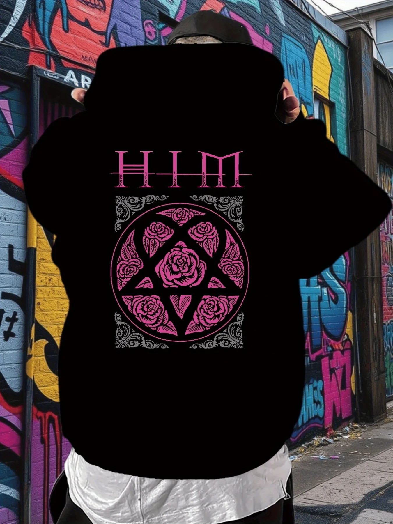 

Gothic Graphic Print Autumn and Winter Men's and Women's Hoodies Casual Loose Outdoor Street Sports Training Brand Fashion Trend