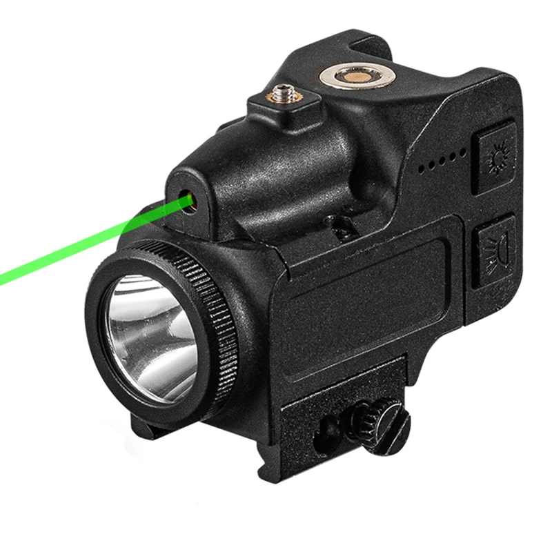 

Pistol Green Laser Light Sight Rail Mount Picatinny Combo Magnetic Chargeable Gun Flashlight Weapons Lanterna Torch Hunting