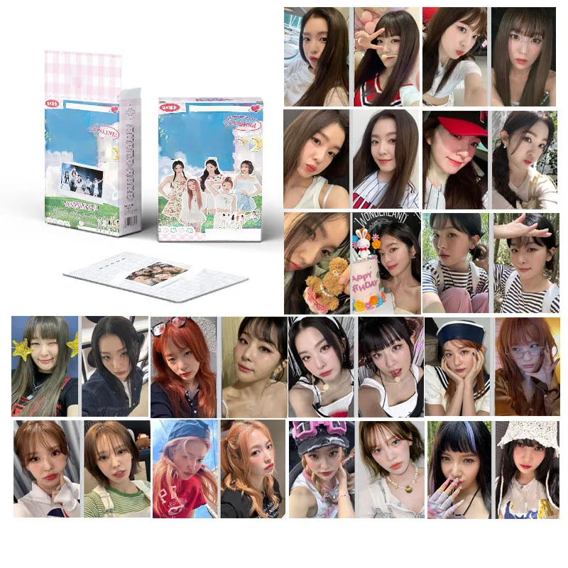 50Pcs/Set Irene Joy Laser Lomo Cards Double Sides Fashion Ins Selfie Photocards Wendy Postcards Fans Collection Surprise Gifts