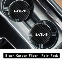 2Pcs Leather Coaster Mat Car Emblem Water Cup Cushion For Kia Rio Soul Forte Sportage Stonic Optima K7 K5 K8 Ray Sorento