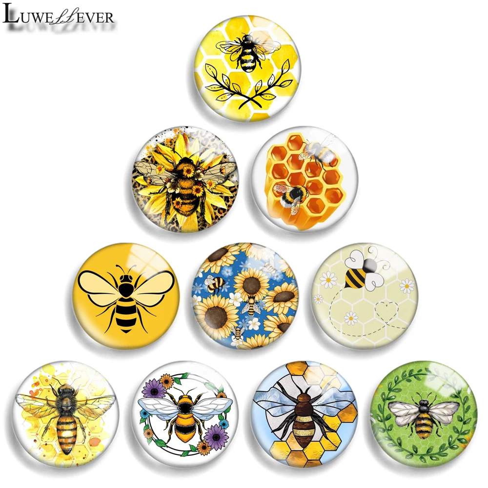 جولة الزجاج كابوشون المجوهرات العثور ، المفاجئة زر سوار حلية ، النحل مزيج ، 12 مللي متر ، 10 مللي متر ، 20 مللي متر ، 25 مللي متر ، 30 مللي متر ، 40 مللي متر ، 876 #1