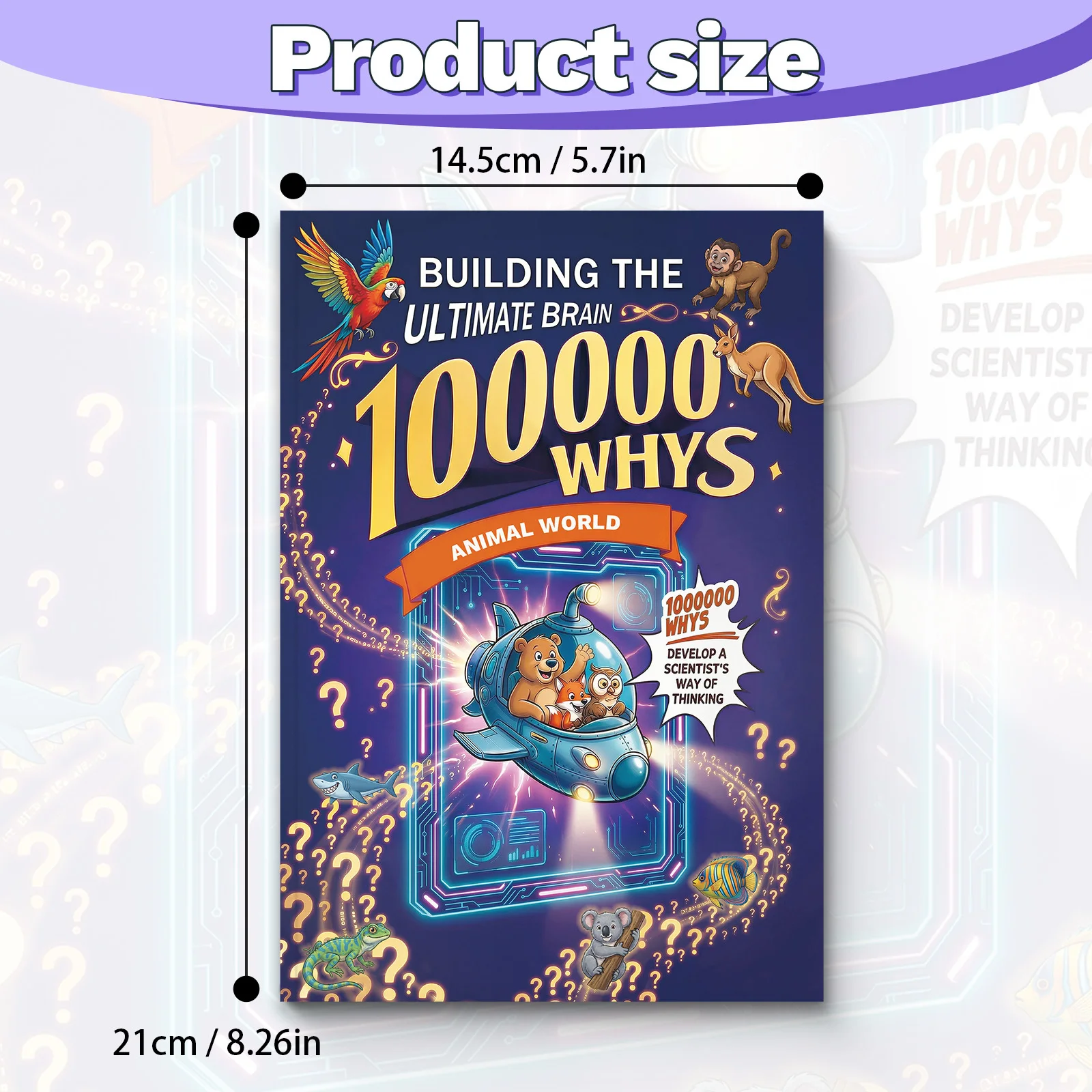 100000 Whys Animal World Knowledge Book for Kids Fun Science and Nature Facts to Learn About Animals