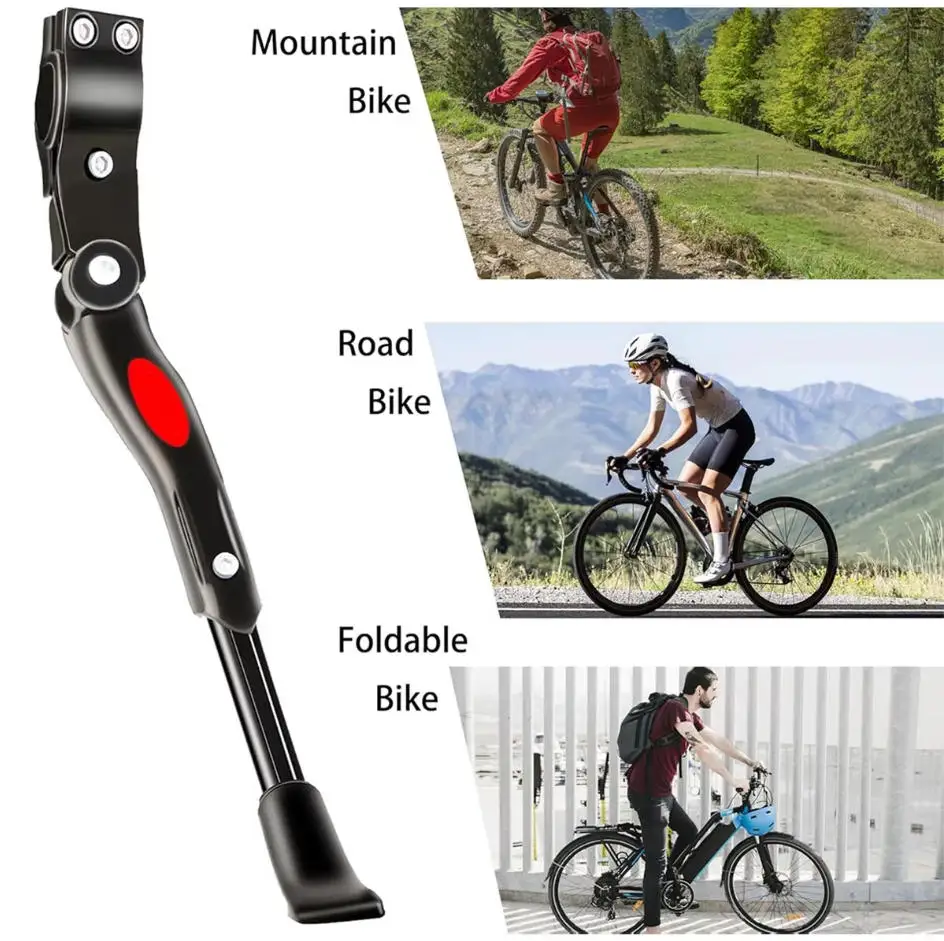 PINMOAP 1PC Fahrradständer, verstellbarer Fahrrad-Seitenständer, robuster Ständer aus Aluminiumlegierung für MTB, Rennrad, Mountainbike, Radfahren – Detail 5