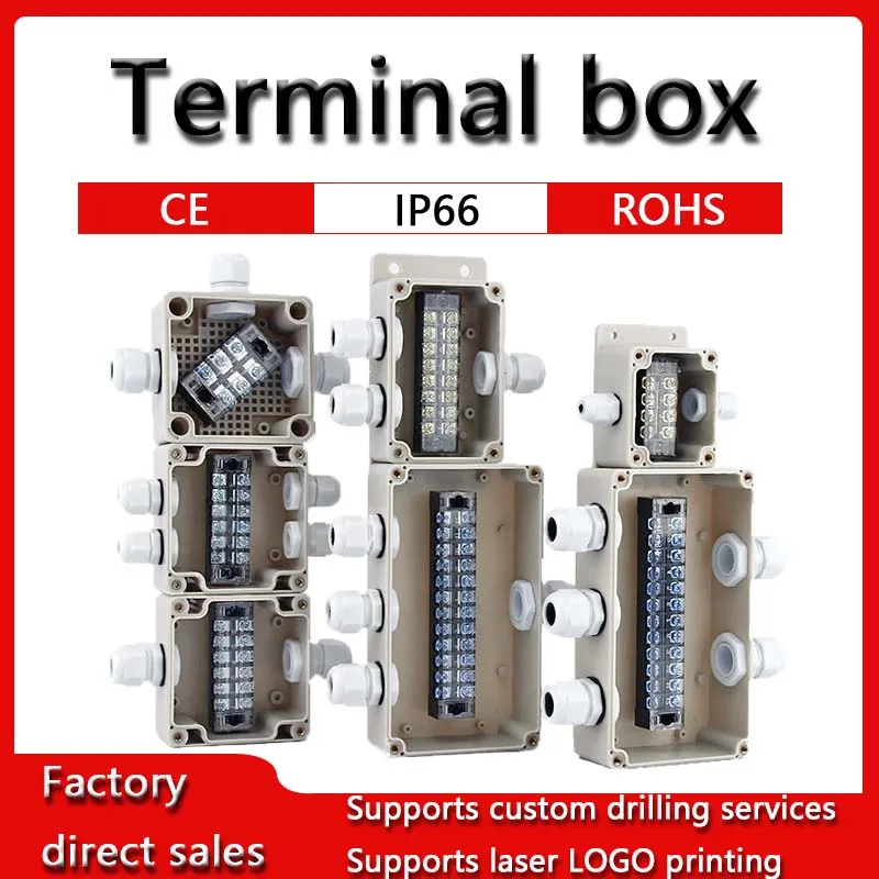 

Outdoor Plastic Distribution Enclosure Case Durable Terminal Junction Box IP66 Waterproof Electric Box Cable Branch Box