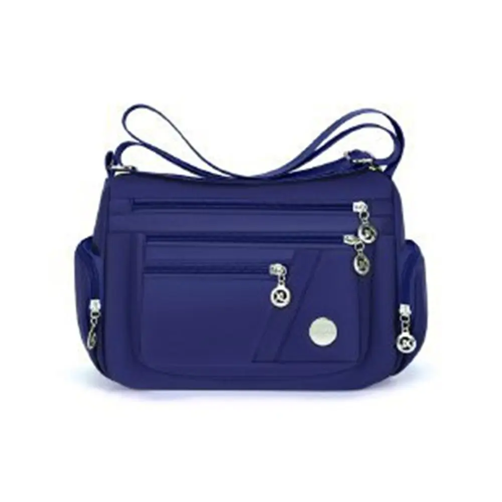 

Trendy Multi Pouch Zipper Crossbody Bag Nylon Korean Style Shoulder Bag Niche Design Solid Color Small Phone Bag Women