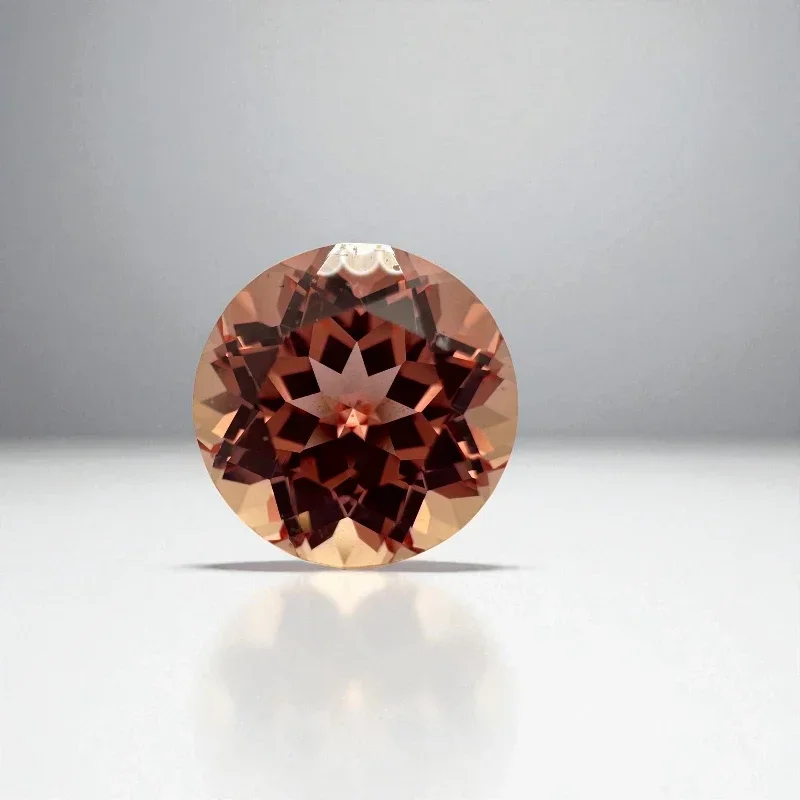 

Sunset Orange Lab Grown Sapphire Round Cut Loose Gemstone Pass Diamoand Tester For Jewelry Diy Making