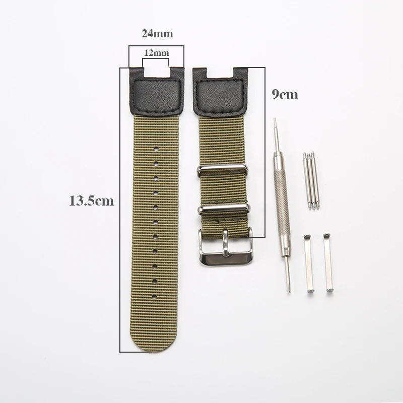 Nylon Strap for Casio SGW-100 200 GW-3000B 3500B GWA-1100 1000 GW4000 PRG-110 Watch Band Accessories Replacement Sport Watchband