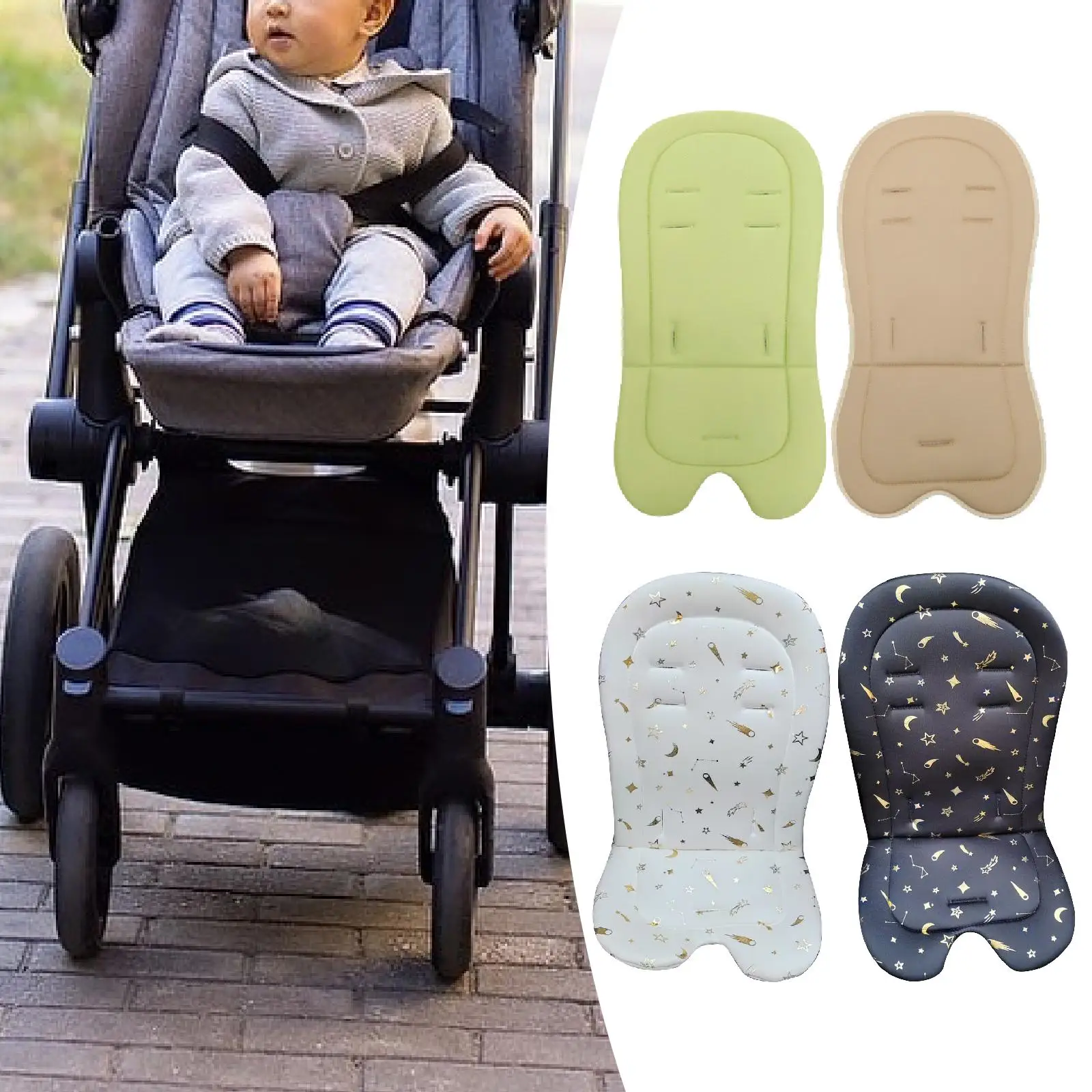 

Cotton Baby Seat Cushion High Chair Cover Universal Soft Pad for Toddler Dining Chair and Pram