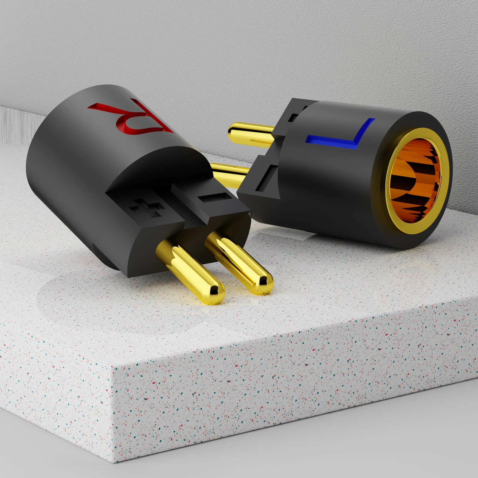 0,78mm auf MMCX Kopfhörer-Adapter Vergoldeter Kopfhörer-Adapter für Ohrhörer und Headsets – Detail 2