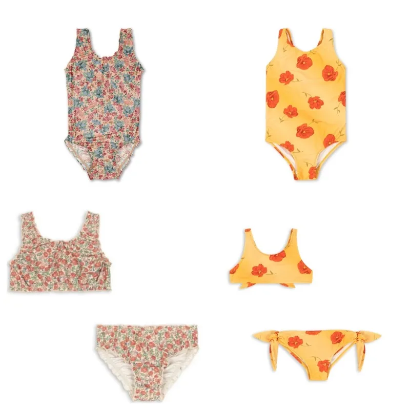 

Купальники для девочек, цельный купальник с бантом на спине, милый комплект бикини для девочек, детский пляжный купальник, раздельный купальник для малышей