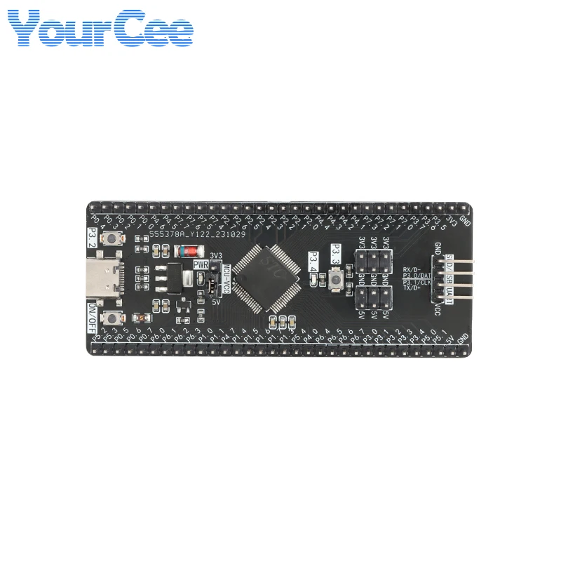 STC32G12K128 LQFP64 32 bit 8051 Microcontroller Core Learning Development Board Module Tpye C USB Download Burning Simulatio